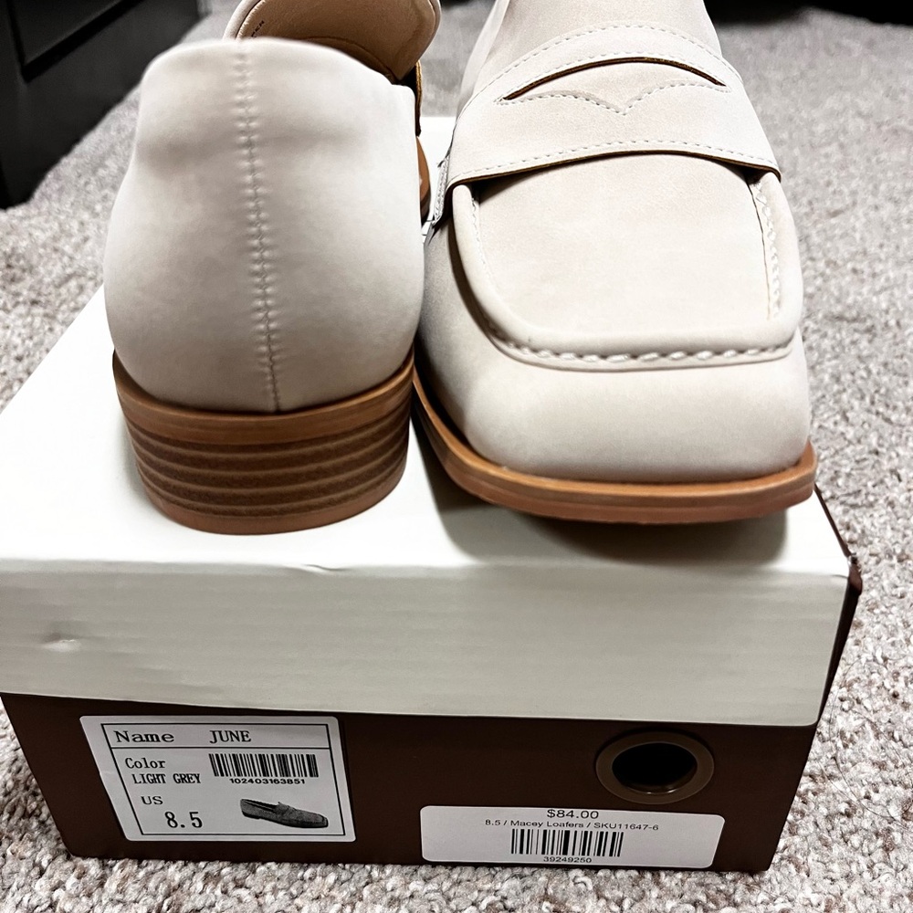Macey Loafers-Light Grey Size 8.5